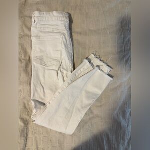 Zara Women's White Cropped Jeans